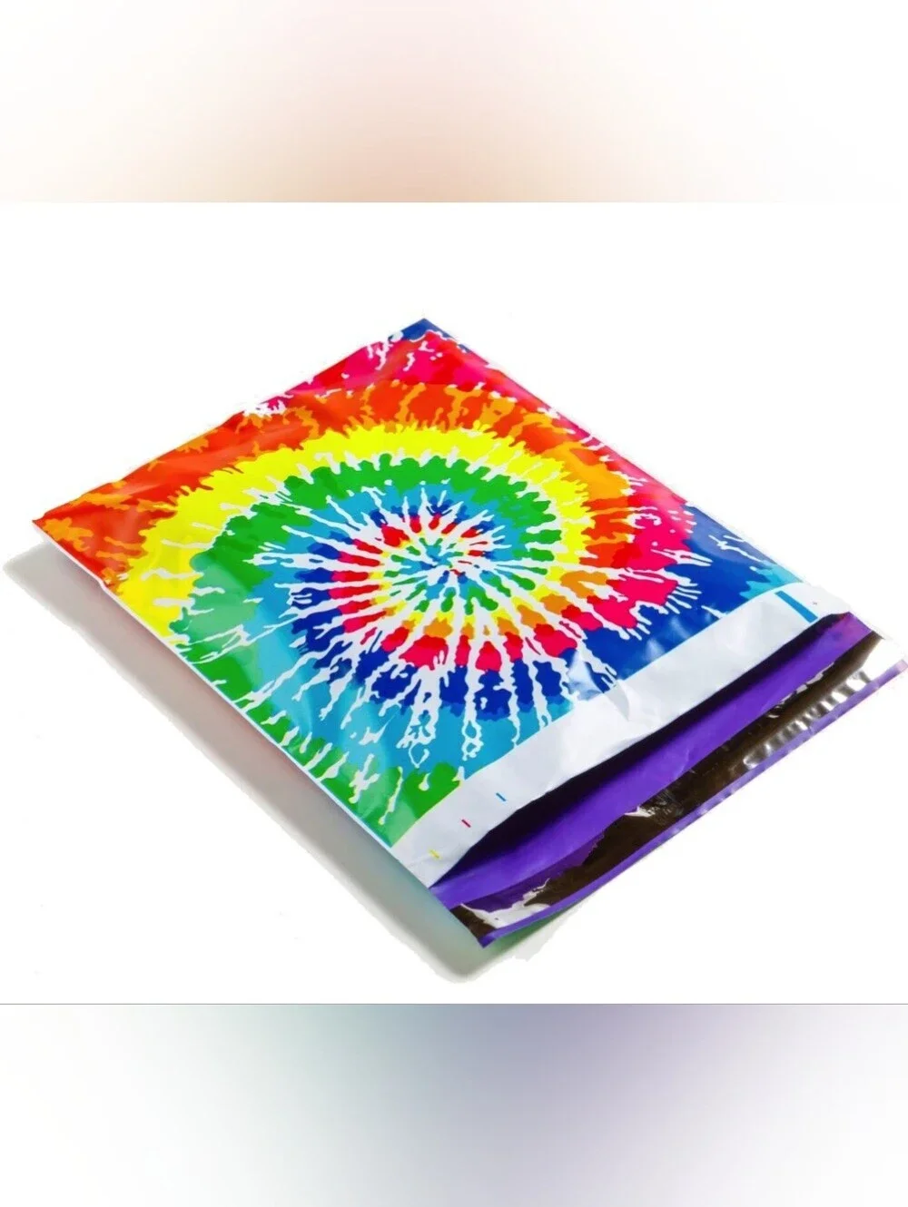50 pcs - 25 10x13 Tie-Dye Poly Mailers & 25 10x13 Clear Self Seal Bags